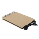 Brown A4 Size 40 Pages Ribbon Bow Kraft Paper Sketch Book Scrapbook Wedding Photo Album Display Book with Corner Stickers