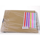 Brown A4 Size 40 Pages Ribbon Bow Kraft Paper Sketch Book Scrapbook Wedding Photo Album Display Book with Corner Stickers