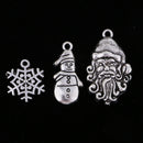 20 Pieces Antique Silver Mixed Christmas Charms Pendants Dangle Beads for Crafting, Jewelry Findings Making Accessory For DIY Necklace Bracelet