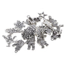 20 Pieces Antique Silver Mixed Christmas Charms Pendants Dangle Beads for Crafting, Jewelry Findings Making Accessory For DIY Necklace Bracelet