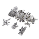 20 Pieces Antique Silver Mixed Christmas Charms Pendants Dangle Beads for Crafting, Jewelry Findings Making Accessory For DIY Necklace Bracelet