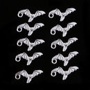 10 Pieces Halloween Scary Bat Pendant Antique Silver Jewelry DIY Making