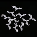 10 Pieces Halloween Scary Bat Pendant Antique Silver Jewelry DIY Making
