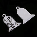 10 Piece Alloy Gravestone Shape Earrings Necklaces Bracelets Pendants Jewelry Making Charms for DIY Hair Accessories
