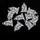 10 Piece Alloy Gravestone Shape Earrings Necklaces Bracelets Pendants Jewelry Making Charms for DIY Hair Accessories