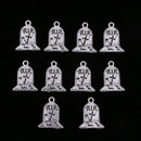 10 Piece Alloy Gravestone Shape Earrings Necklaces Bracelets Pendants Jewelry Making Charms for DIY Hair Accessories