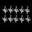 10 Piece Alloy Christmas Snowman Earrings Necklaces Bracelets Pendants Jewelry Making Charms for DIY Hair Accessories