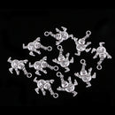 10 Piece Alloy Christmas Snowman Earrings Necklaces Bracelets Pendants Jewelry Making Charms for DIY Hair Accessories