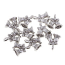 10pcs Silver Tone Christmas Jingle Bell Charms Pendants DIY Jewelry Findings