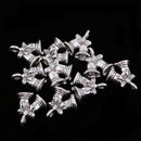 10pcs Silver Tone Christmas Jingle Bell Charms Pendants DIY Jewelry Findings