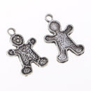 10pieces Halloween Christmas Charms Jewelry Making Ornaments Gingerbread Man Home Decors 19x12mm