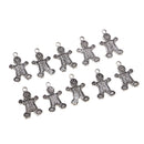 10pieces Halloween Christmas Charms Jewelry Making Ornaments Gingerbread Man Home Decors 19x12mm