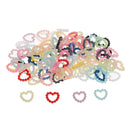 100 Pieces Heart Pearl Resin Flatback Cabochons Scrapbook Embellishment for Wedding Decoration Table Scatter Handmade Accessories