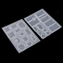 Resin Casting Molds and Tools Set, 9 Silicone Mold Jewelry Casting Molds, 5 Stirrers, 5 Droppers, 10 Finder Cots, 3 Stirring Rods, 5 Plastic Spoons