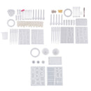 Resin Casting Molds and Tools Set, 9 Silicone Mold Jewelry Casting Molds, 5 Stirrers, 5 Droppers, 10 Finder Cots, 3 Stirring Rods, 5 Plastic Spoons