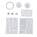 8 Pack Assorted Resin Casting Molds, Silicone Molds Resin Jewelry Molds Making with Hanging Hole for DIY Jewelry Craft Making