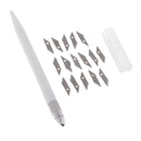 Precision Craft Graver Cutter with 12 Spare Blades for Paper Plastic Leather Cutting Tools DIY Art Work Carving Sculpture