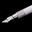 Precision Craft Graver Cutter with 12 Spare Blades for Paper Plastic Leather Cutting Tools DIY Art Work Carving Sculpture