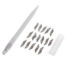 Precision Craft Graver Cutter with 12 Spare Blades for Paper Plastic Leather Cutting Tools DIY Art Work Carving Sculpture