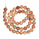 A Strand of 15.5inch Red Beige Natural Marble Howlite Loose Beads for Jewelry Making DIY Necklace Bracelet 8mm
