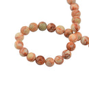 A Strand of 15.5inch Red Beige Natural Marble Howlite Loose Beads for Jewelry Making DIY Necklace Bracelet 8mm