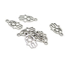 50 Piece Tibetan Silver Alloy Filigree Hand Shape Pendants Charms Jewelry Making Findings Beads Base for DIY Necklace Bracelet Earrings