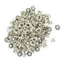 100 Piece Tibetan Silver Alloy Filigree Flower Beads Cap End Spacer Beads Jewelry Making Findings Accessories 9x6mm