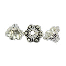 100 Piece Tibetan Silver Alloy Filigree Flower Beads Cap End Spacer Beads Jewelry Making Findings Accessories 9x6mm