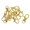 10Pcs Small Metal Swivel Clasps Lanyard Snap Hook Clip On Clasp for Handmade Key Chains Key Rings Bag Pendant Jewelry Making Crafts Accessories