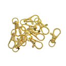 10Pcs Small Metal Swivel Clasps Lanyard Snap Hook Clip On Clasp for Handmade Key Chains Key Rings Bag Pendant Jewelry Making Crafts Accessories