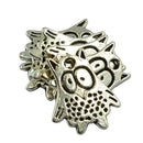 Wholesale Bulk Lots 100 Pieces Alloy Tibetan Silver Plated Owl Charms Pendants Spacer Beads for Jewelry Making DIY Handmade Craft Supplies 15x12mm