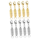 10 Sets Gold and Silver Tone Colors Magnetic Clasp Converter Necklace Bracelet with 1 Lobster Clasps Closure