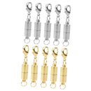 10 Sets Gold and Silver Tone Colors Magnetic Clasp Converter Necklace Bracelet with 1 Lobster Clasps Closure