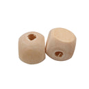 50 Pieces 12mm Natural Large Hole Wooden Cube Beads Blocks Spacer Loose Bead for Jewelry Making Craft DIY Beading Bracelet Necklace