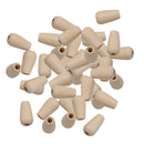 50 Pieces 10x18mm Natural Large Hole Wooden Water Drop Beads European Charms Spacer Loose Bead for Jewelry Making Craft DIY Beading Bracelet Necklace