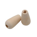 50 Pieces 10x18mm Natural Large Hole Wooden Water Drop Beads European Charms Spacer Loose Bead for Jewelry Making Craft DIY Beading Bracelet Necklace