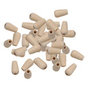 50 Pieces 10x18mm Natural Large Hole Wooden Water Drop Beads European Charms Spacer Loose Bead for Jewelry Making Craft DIY Beading Bracelet Necklace