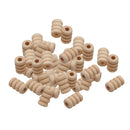 50 Pieces DIY Wooden Carved Thread Tube Beads 12x10mm Loose Spacer Charms Natural Wood Bead Kids DIY Wood Beads for Jewelry Making Crafts