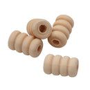 50 Pieces DIY Wooden Carved Thread Tube Beads 12x10mm Loose Spacer Charms Natural Wood Bead Kids DIY Wood Beads for Jewelry Making Crafts