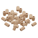 50 Pieces DIY Wooden Carved Thread Tube Beads 12x10mm Loose Spacer Charms Natural Wood Bead Kids DIY Wood Beads for Jewelry Making Crafts