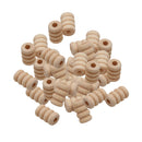 50 Pieces DIY Wooden Carved Thread Tube Beads 12x10mm Loose Spacer Charms Natural Wood Bead Kids DIY Wood Beads for Jewelry Making Crafts