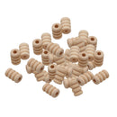 50 Pieces DIY Wooden Carved Thread Tube Beads 12x10mm Loose Spacer Charms Natural Wood Bead Kids DIY Wood Beads for Jewelry Making Crafts