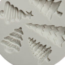 Silicone DIY Mini Christmas Tree Fondant Cake Mold Sugarcraft Cupcake Mould Kitchen Cake Modeling Baking Tool