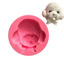 Multifunction Resin Clay Molding DIY Puppy Shape Mold Jewelry Making Pendants Silicone