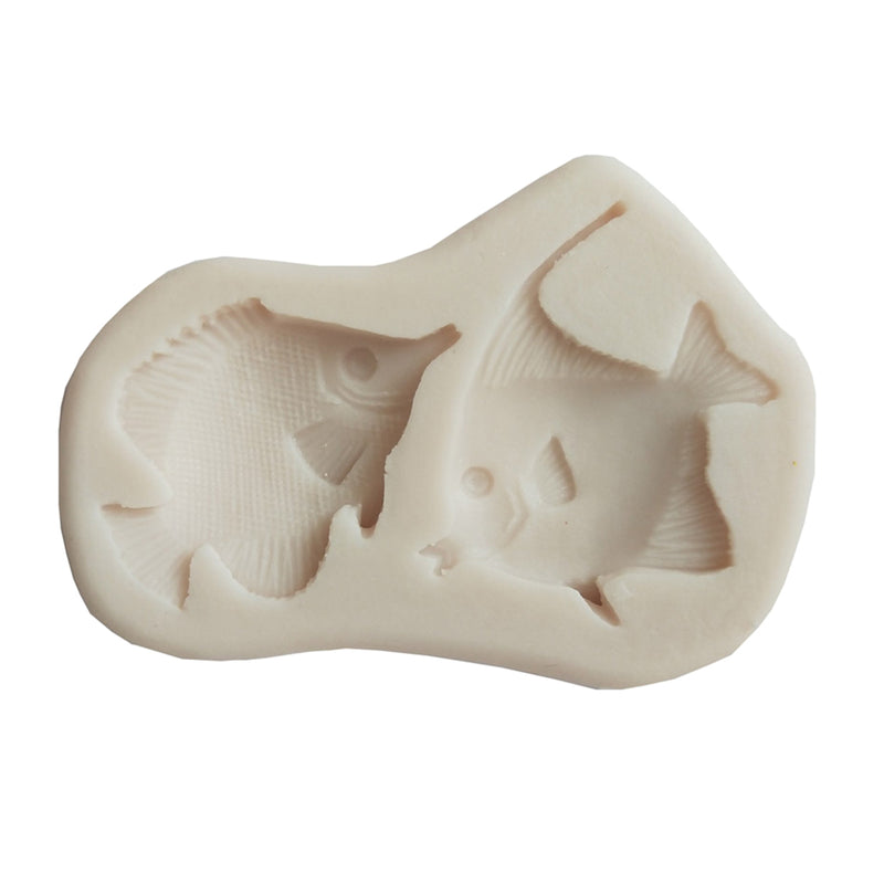 1 Set/2 Pieces Cute Kiss Fish Silicone Baking Cake Mold Halloween Fondant Decor Joyful Jewelry Making Supply