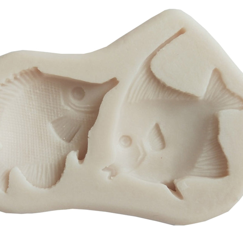 1 Set/2 Pieces Cute Kiss Fish Silicone Baking Cake Mold Halloween Fondant Decor Joyful Jewelry Making Supply