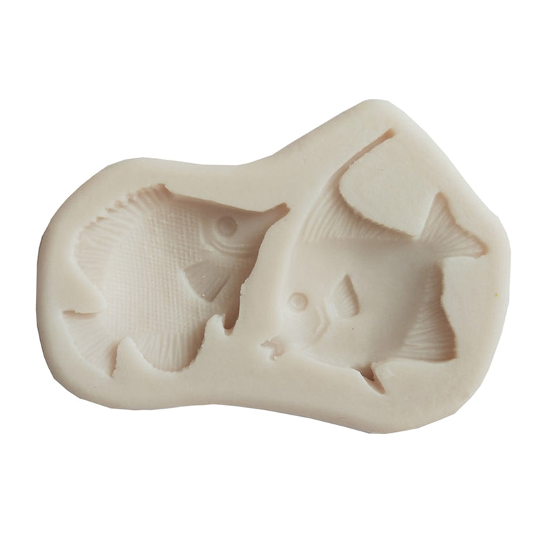 1 Set/2 Pieces Cute Kiss Fish Silicone Baking Cake Mold Halloween Fondant Decor Joyful Jewelry Making Supply