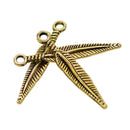 Craft Supplies 100 Pack Retro Gold Feather Pendants Beads Charms for Crafting, Jewelry Findings Making Accessory DIY Necklace Bracelet Dream Catchers