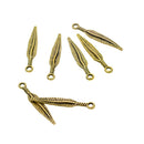 Craft Supplies 100 Pack Retro Gold Feather Pendants Beads Charms for Crafting, Jewelry Findings Making Accessory DIY Necklace Bracelet Dream Catchers