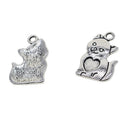 50Pcs Tibetan Silver Pet Cat Charms Pendants For DIY Necklace Jewelry Making